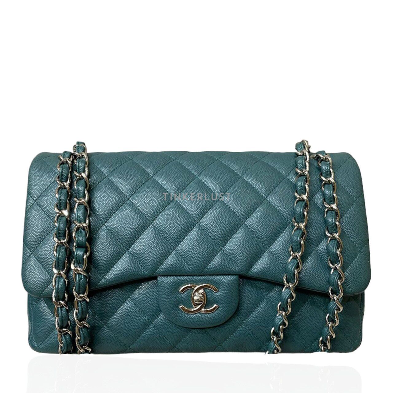 Chanel classic flap bag turquoise hotsell